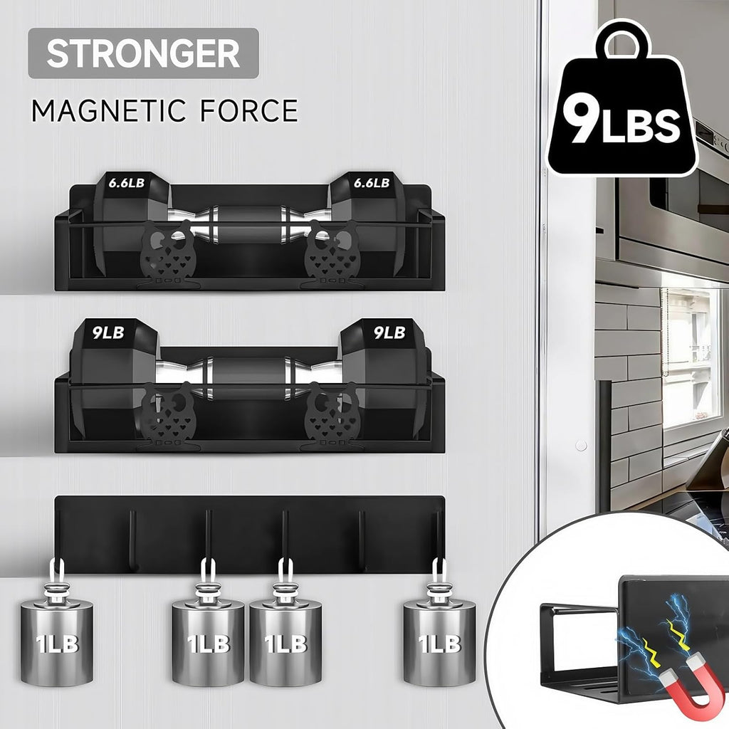Magnetic Spice Rack for Refrigerator,Space Saving Kitchen Organizer Shelf