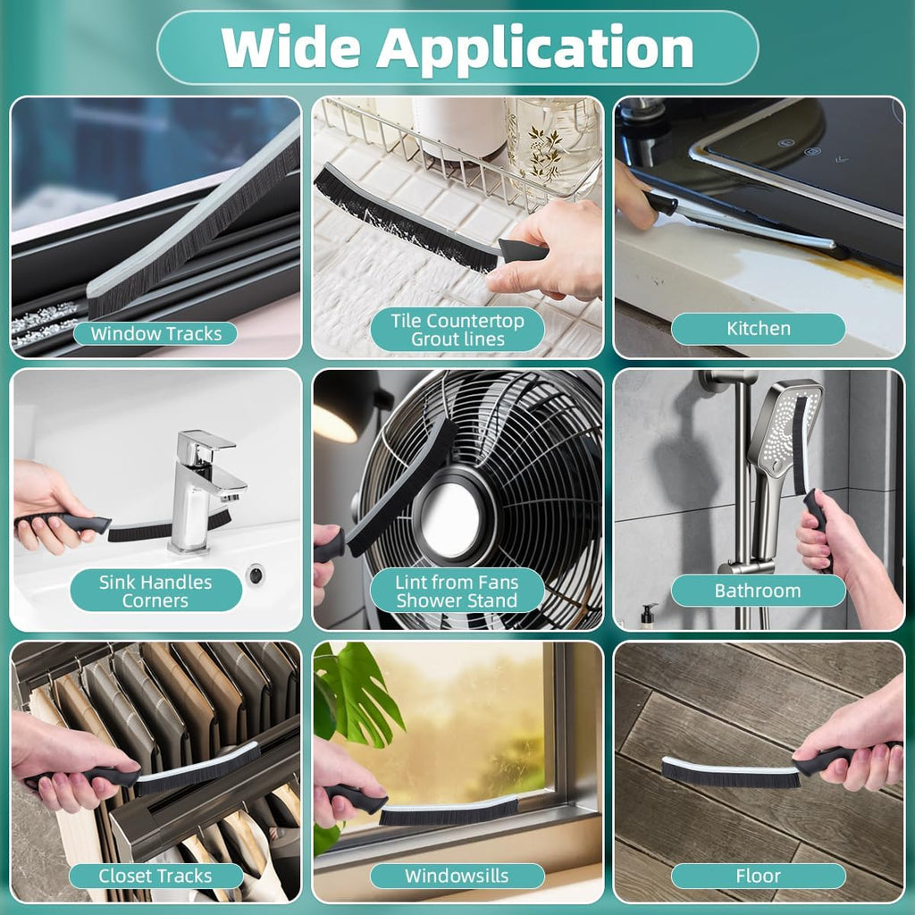2 Pcs Cleaning Brush, Grout Brush, Hard Bristle Crevice Cleaning Brush