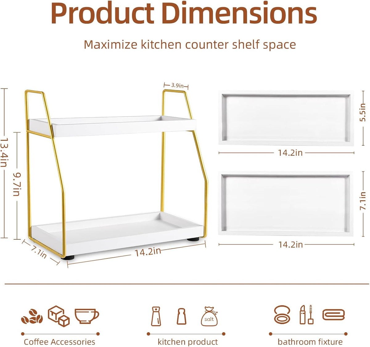 Coffee Bar Accessories,Coffee Table Decor,Coffee Station Organizer Counter