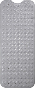 Non-Slip Bath Mat and Shower Mat 40X16 Extra Long, Gray