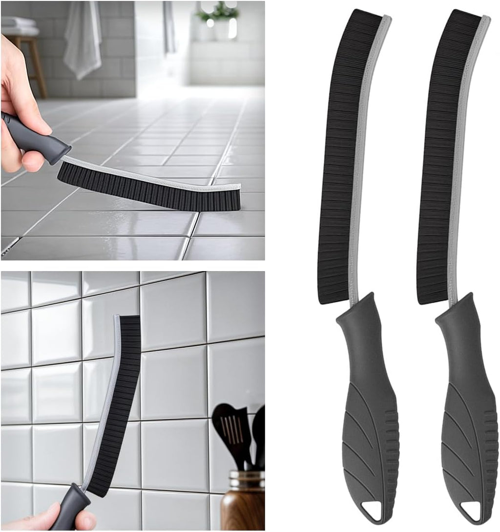 2 Pcs Cleaning Brush, Grout Brush, Hard Bristle Crevice Cleaning Brush