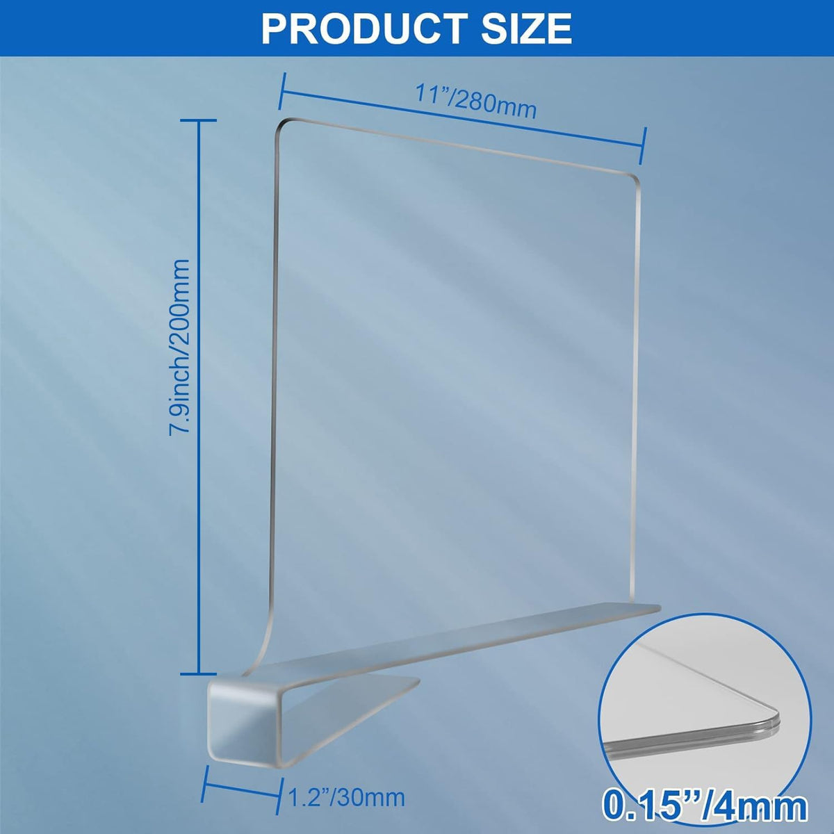 Acrylic Shelf Dividers for Closet Organization 6PCS Closet Shelf Divider Closet Dividers for Shelves Shelf Organizer for Closet Shelf Organizer for Wood Closet Separator Clear